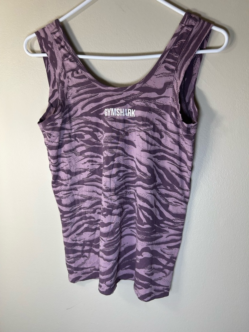 Gymshark Purple Zebra-Print Tank Top